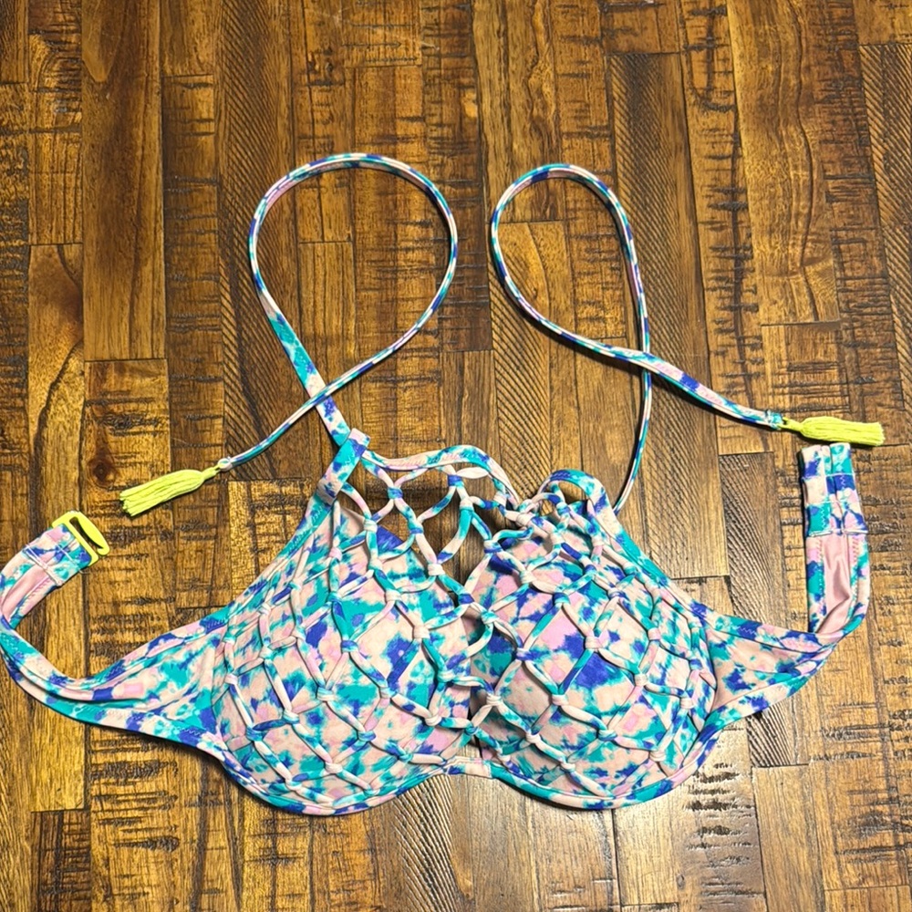 Colorful Strappy Bikini Top